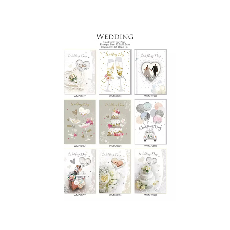 Carte de vœux en papier cadeau joyeux de style mariage