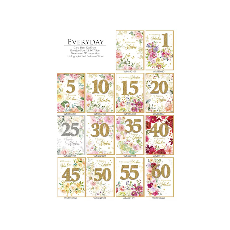 Carte de vœux à motif floral avec numéro de table