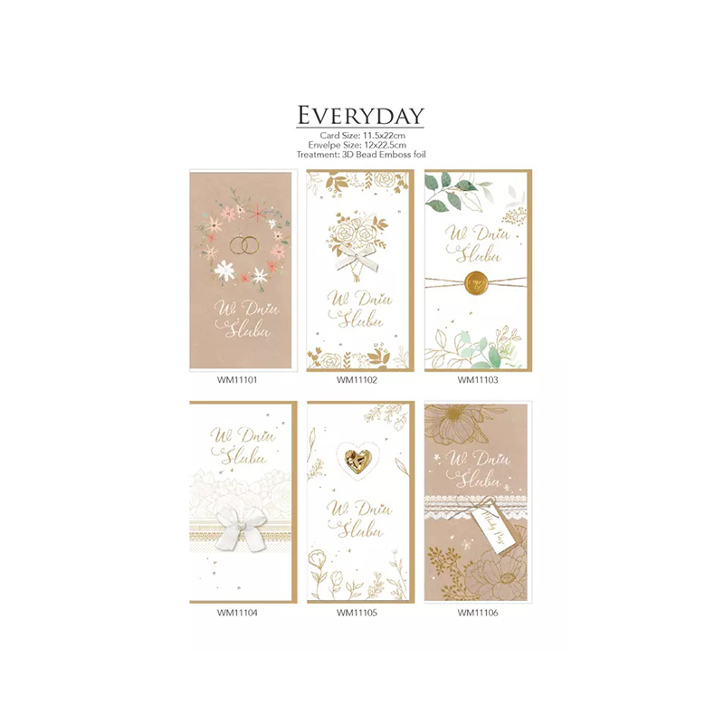 Carte de vœux cadeau en papier style fleur et herbe