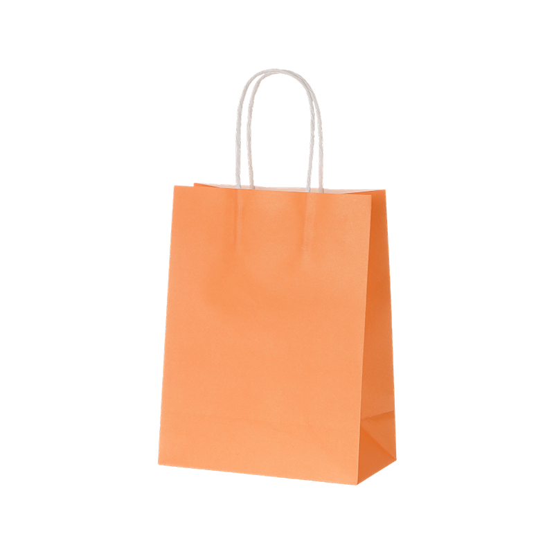 Sacs à provisions en papier kraft couleur bonbon avec poignées en papier torsadées