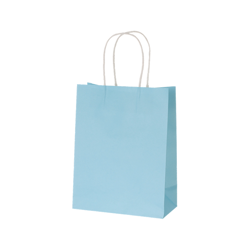 Sacs à provisions en papier kraft couleur bonbon avec poignées en papier torsadées
