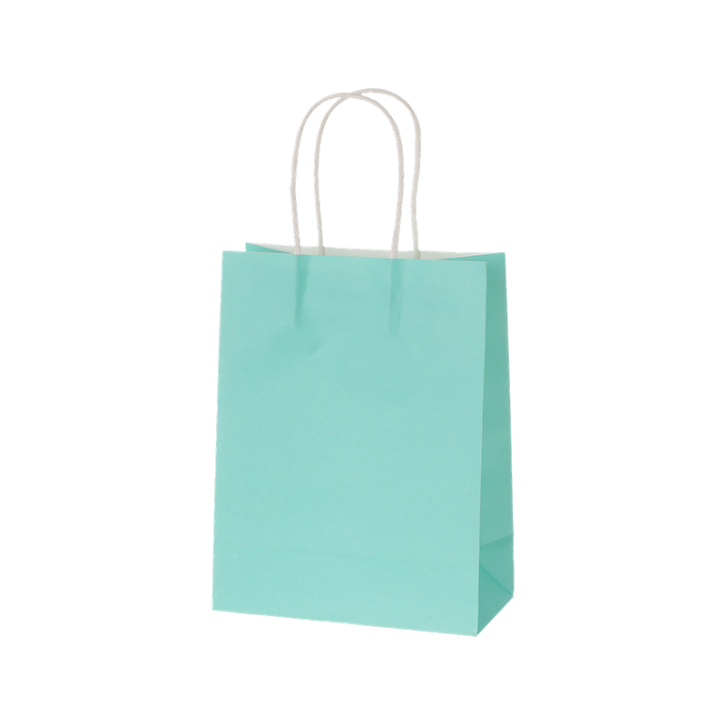 Sacs à provisions en papier kraft couleur bonbon avec poignées en papier torsadées