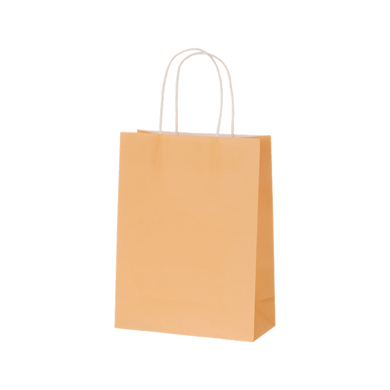 Sacs à provisions en papier kraft couleur bonbon avec poignées en papier torsadées