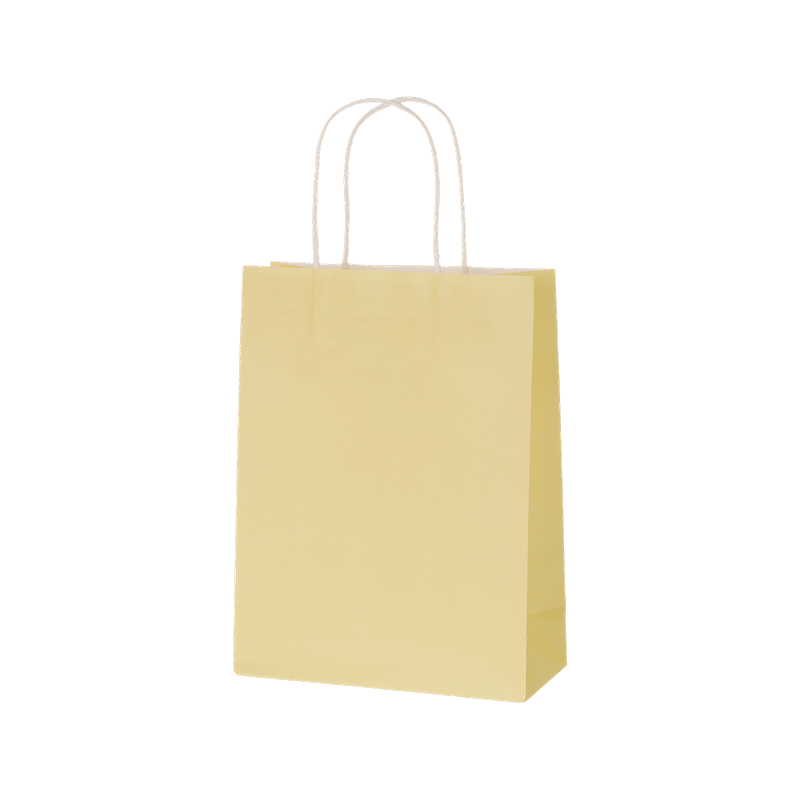 Sacs à provisions en papier kraft couleur bonbon avec poignées en papier torsadées