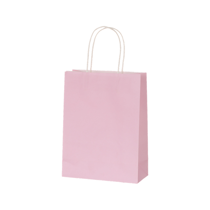 Sacs à provisions en papier kraft couleur bonbon avec poignées en papier torsadées