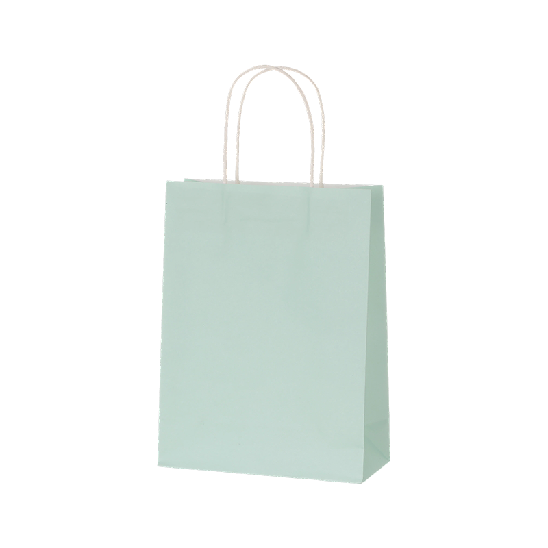 Sacs à provisions en papier kraft couleur bonbon avec poignées en papier torsadées