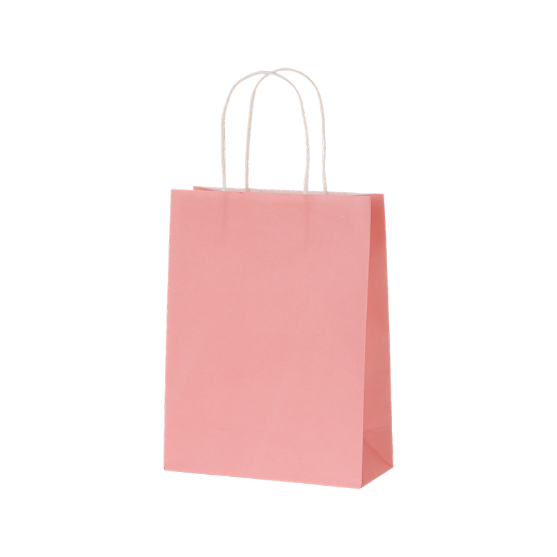 Sacs à provisions en papier kraft couleur bonbon avec poignées en papier torsadées