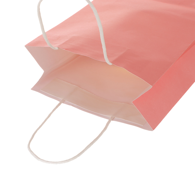 Sacs à provisions en papier kraft couleur bonbon avec poignées en papier torsadées