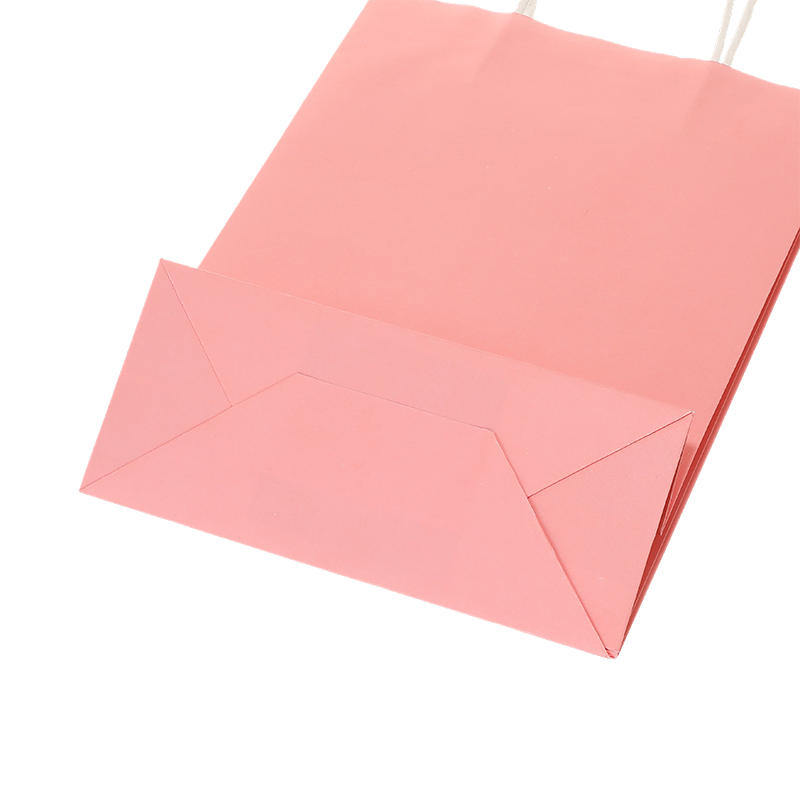 Sacs à provisions en papier kraft couleur bonbon avec poignées en papier torsadées