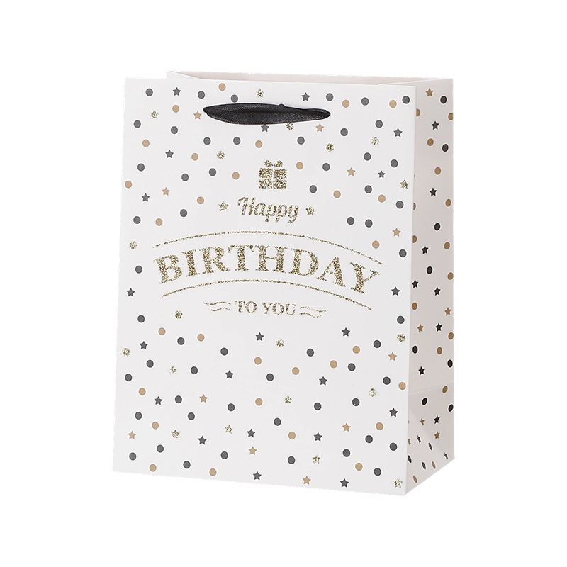 Sacs cadeaux d'anniversaire Kraft avec poignées pour cadeaux de fête